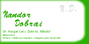 nandor dobrai business card