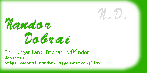 nandor dobrai business card